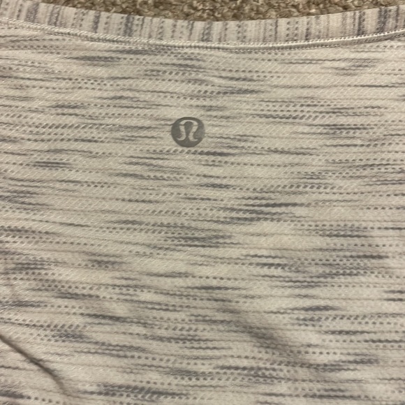Heathered white and gray lululemon shirt RARE - Picture 3 of 3